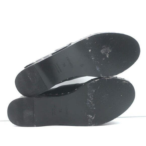 Hermes Calya Studded Clog Mules Black Leather Size 39 - Picture 12 of 13